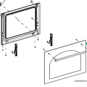 Cristal puerta horno , Teka
