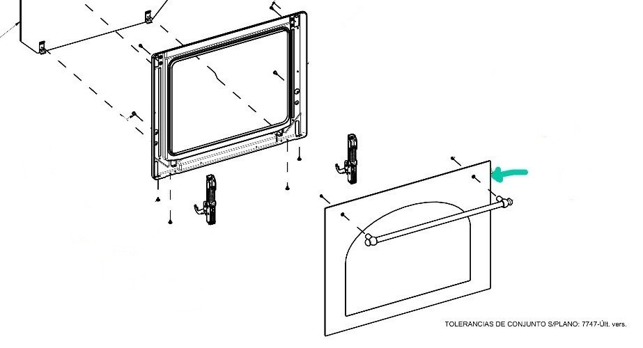 Cristal puerta horno , Teka