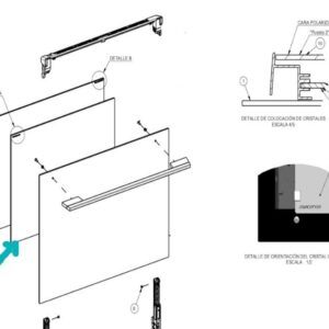Cristal intermedio puerta horno Teka
