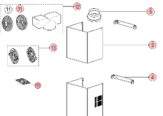 Cubretubo superior campana , TEKA